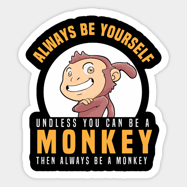 Monkey Sticker by KAWAIITEE